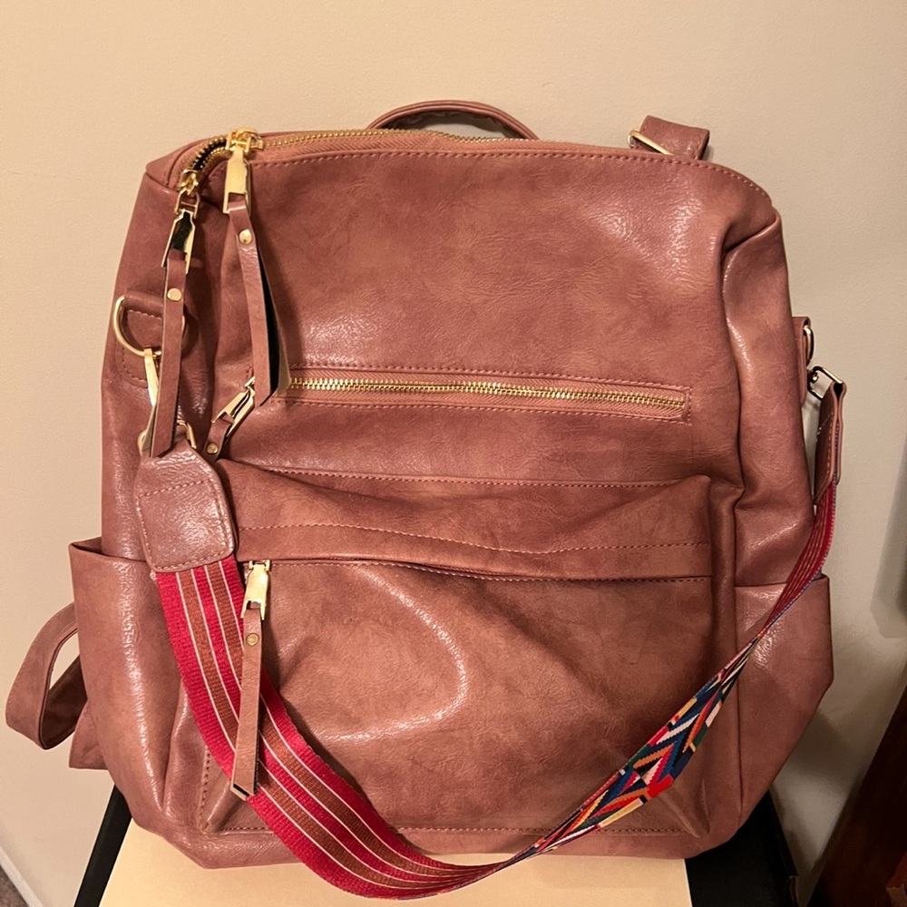Modern and chic taffy pink backpack